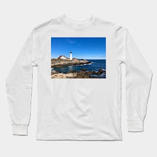 Lighthouse in Portland Maine Long Sleeve T-Shirt